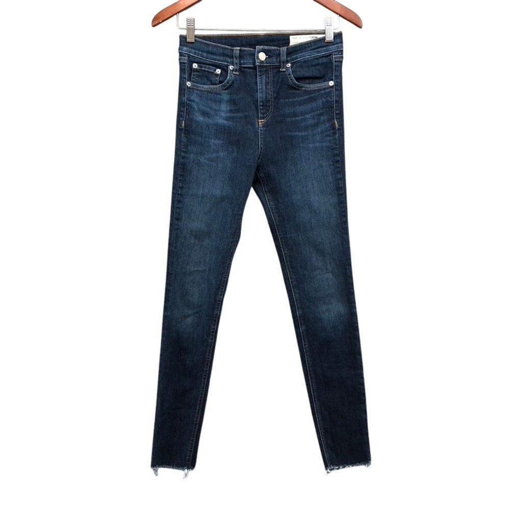 Rag & Bone Jeans Women 26 2 Mad River 10 Inch Ankle Skinny Raw Hem High Rise